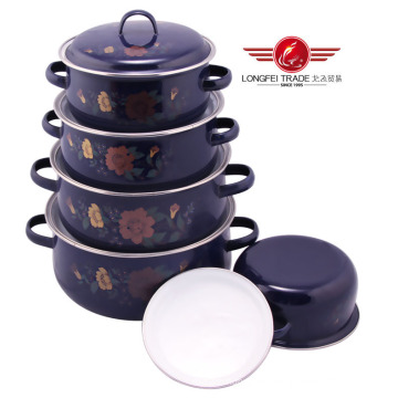 5PCS Venta caliente de acero de esmalte Cookware